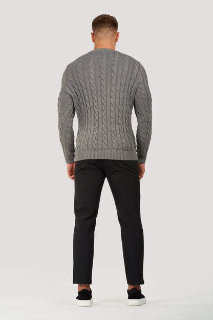 THE CABLE KNIT CREWNECK SWEATER