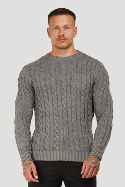 THE CABLE KNIT CREWNECK SWEATER
