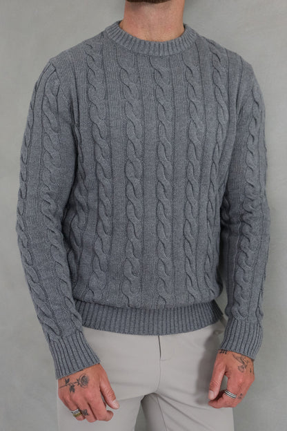 THE CABLE KNIT CREWNECK SWEATER