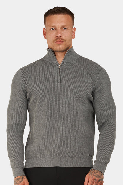 THE RENZO HALF ZIP SWEATER