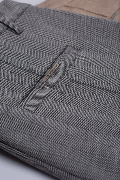 THE CHEVRON TROUSERS - GREY